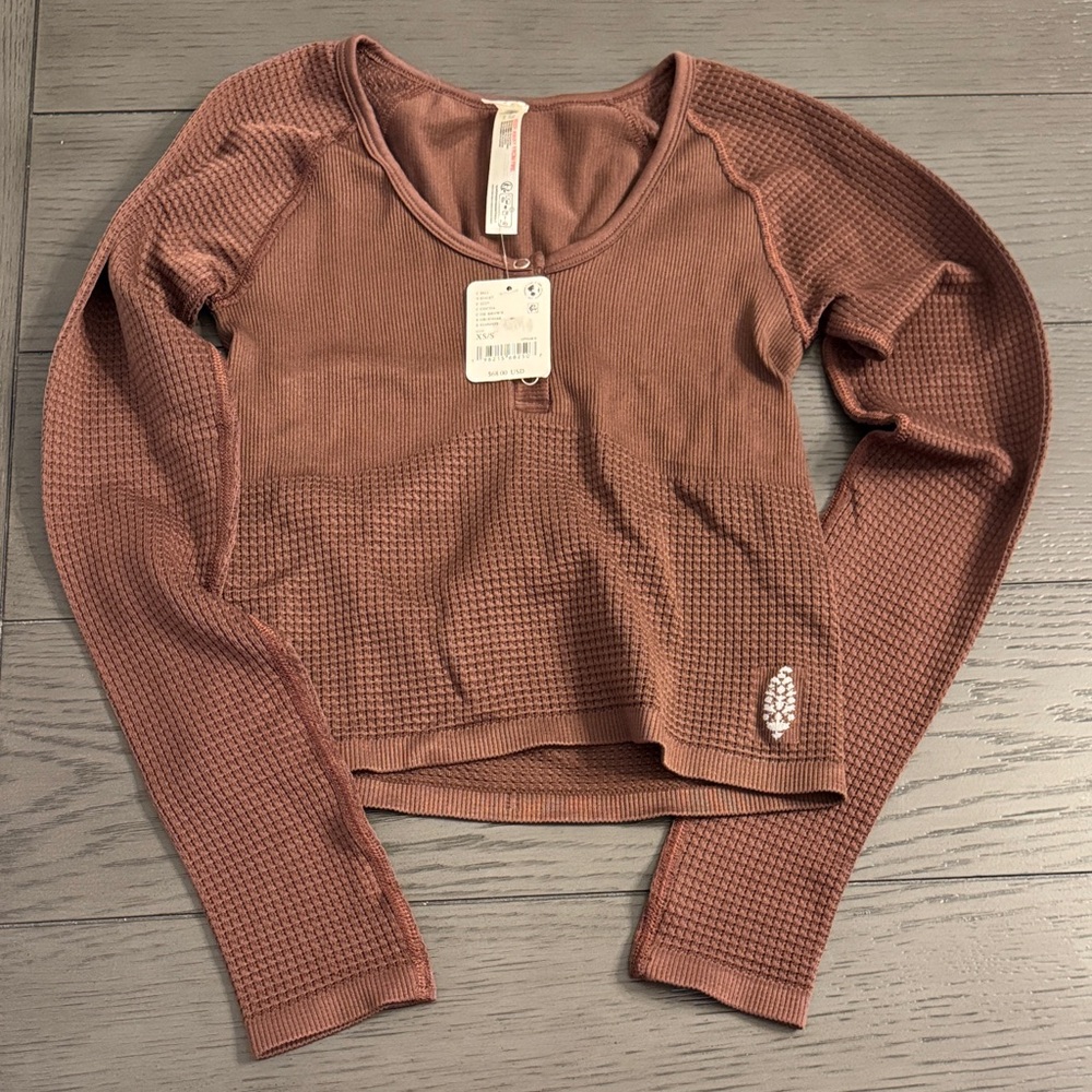FP Movement by Free People Long Sleeve Top in Mauve